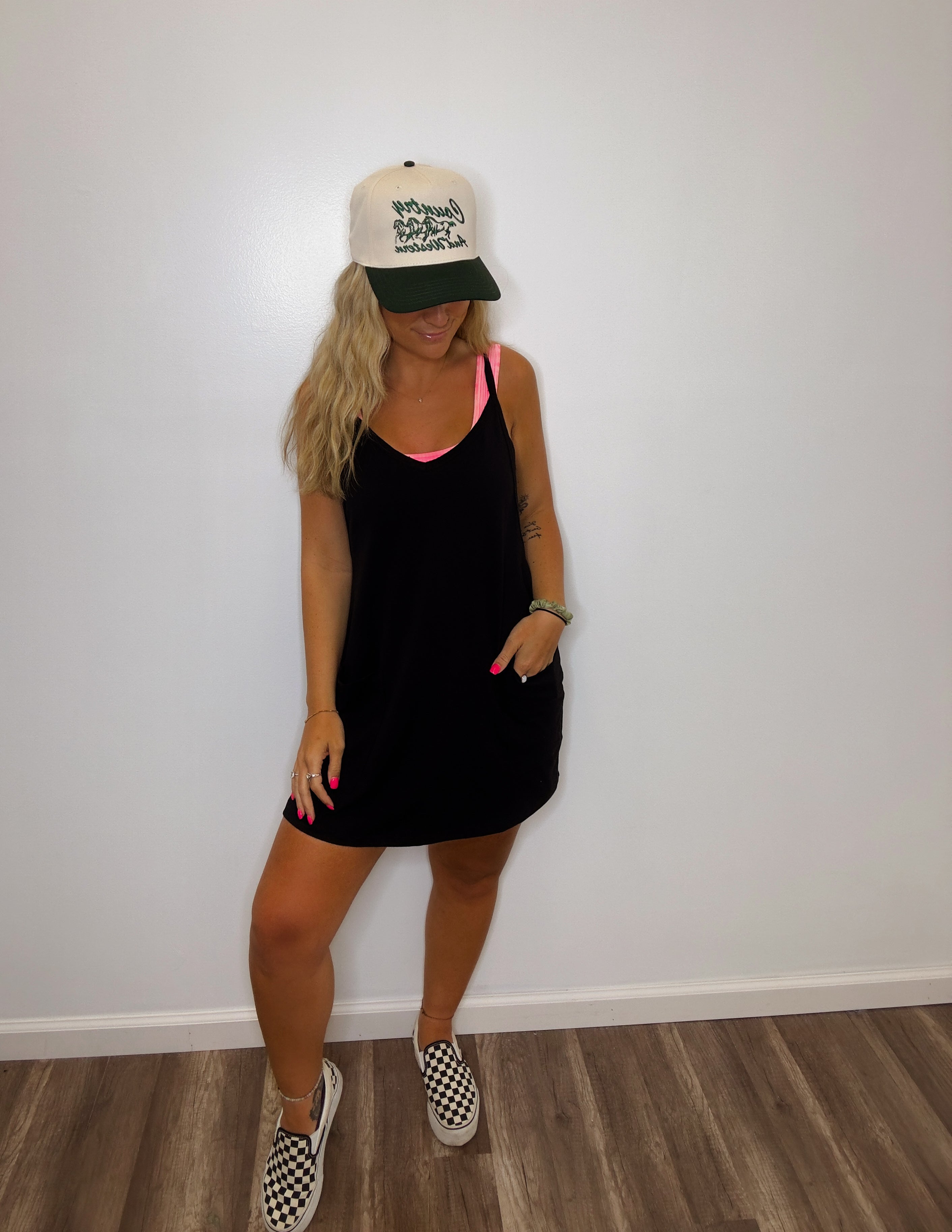 Sweet as can be romper dress- Black