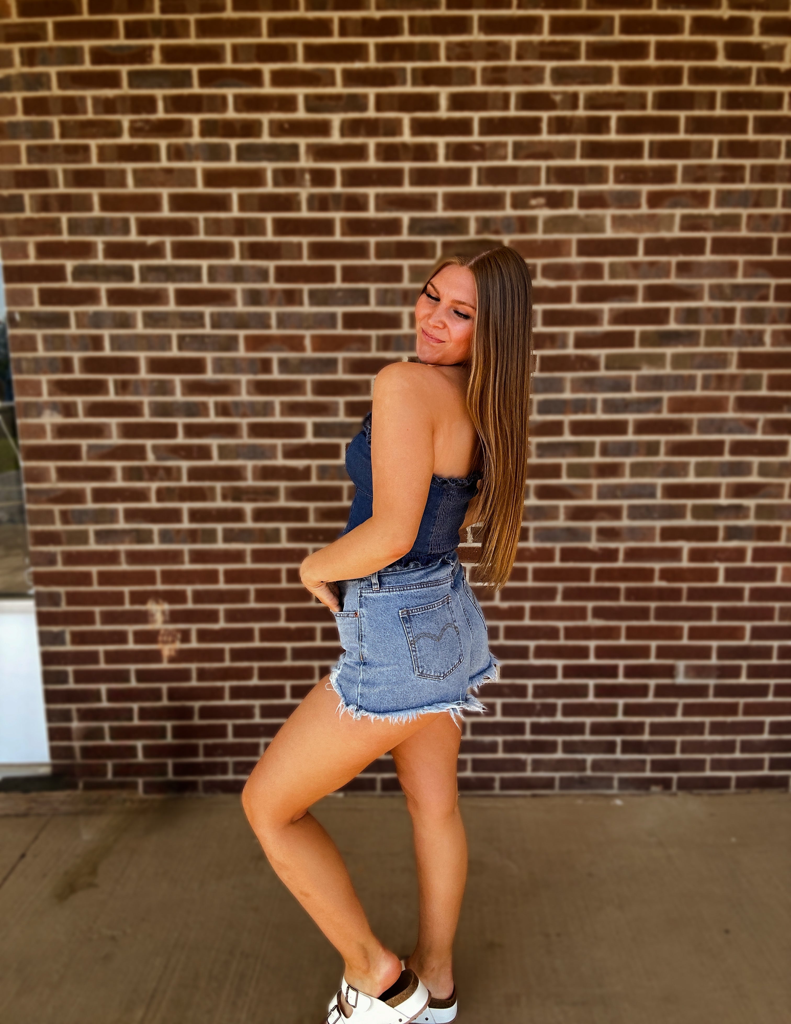 Giddy Up Denim Corset Top