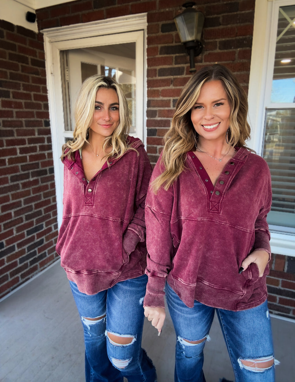Sadie acid wash pullover