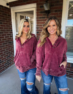 Sadie acid wash pullover