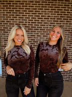 The Lux Velvet Mesh Top