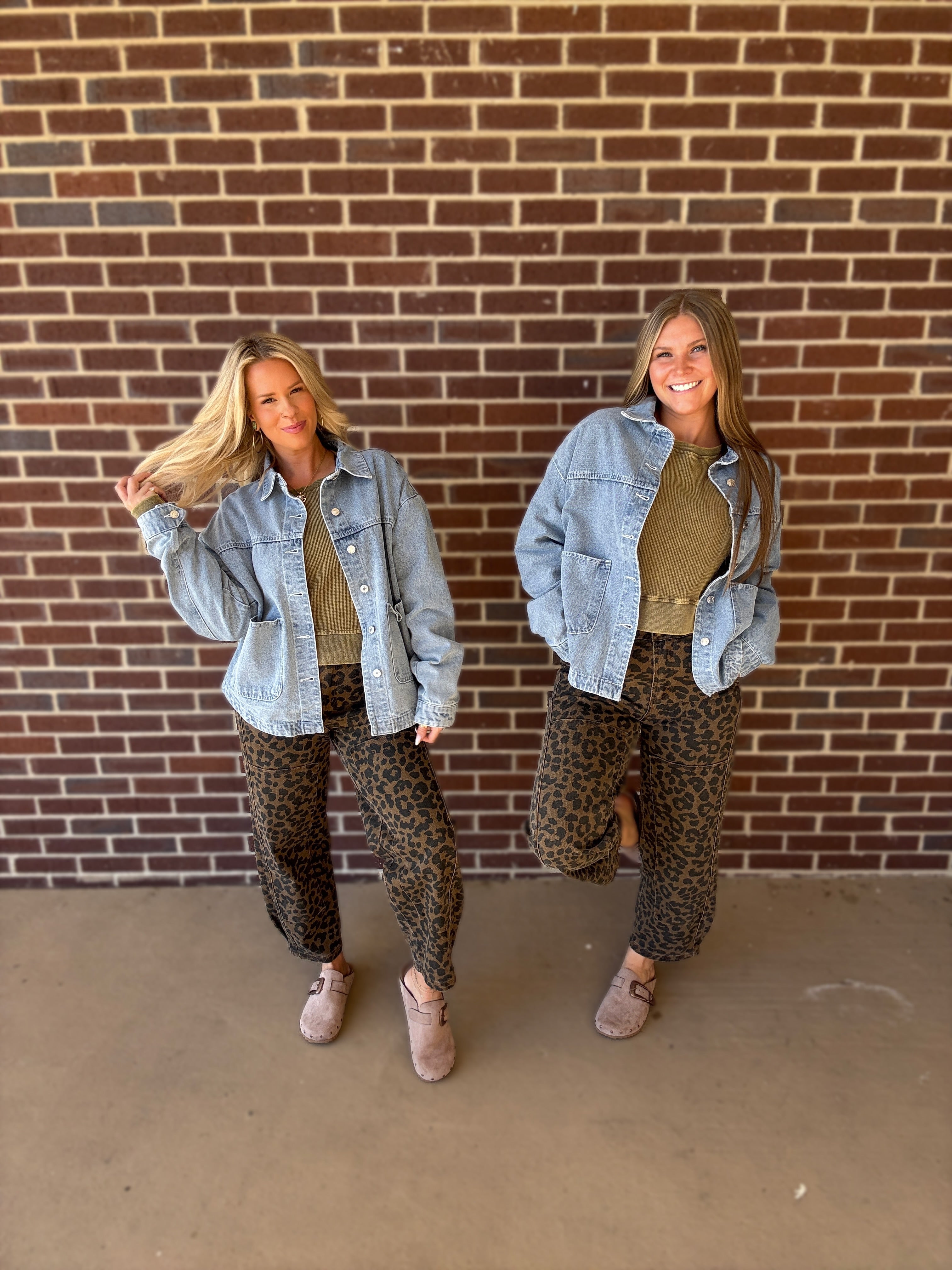 What A Night Leopard Barrel Pants