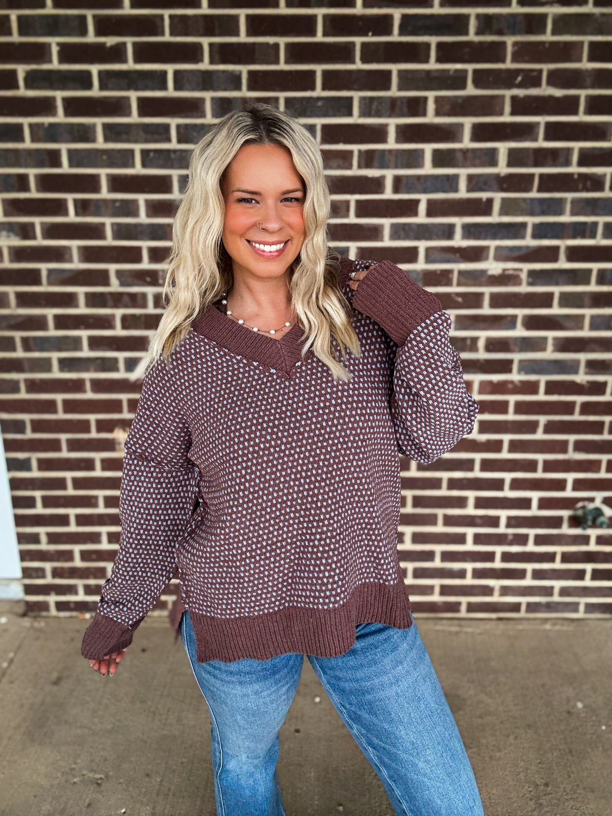 The Everly Sweater- Chocolate