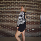 The Lottie Open Back Top- Black