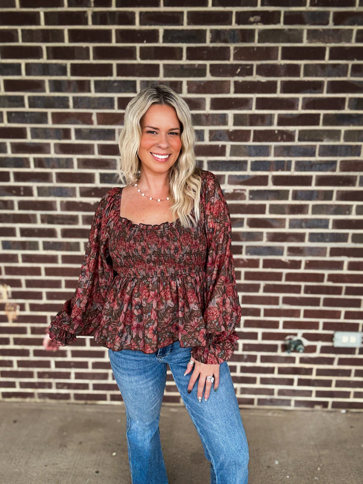 Sweetheart Smocked Top