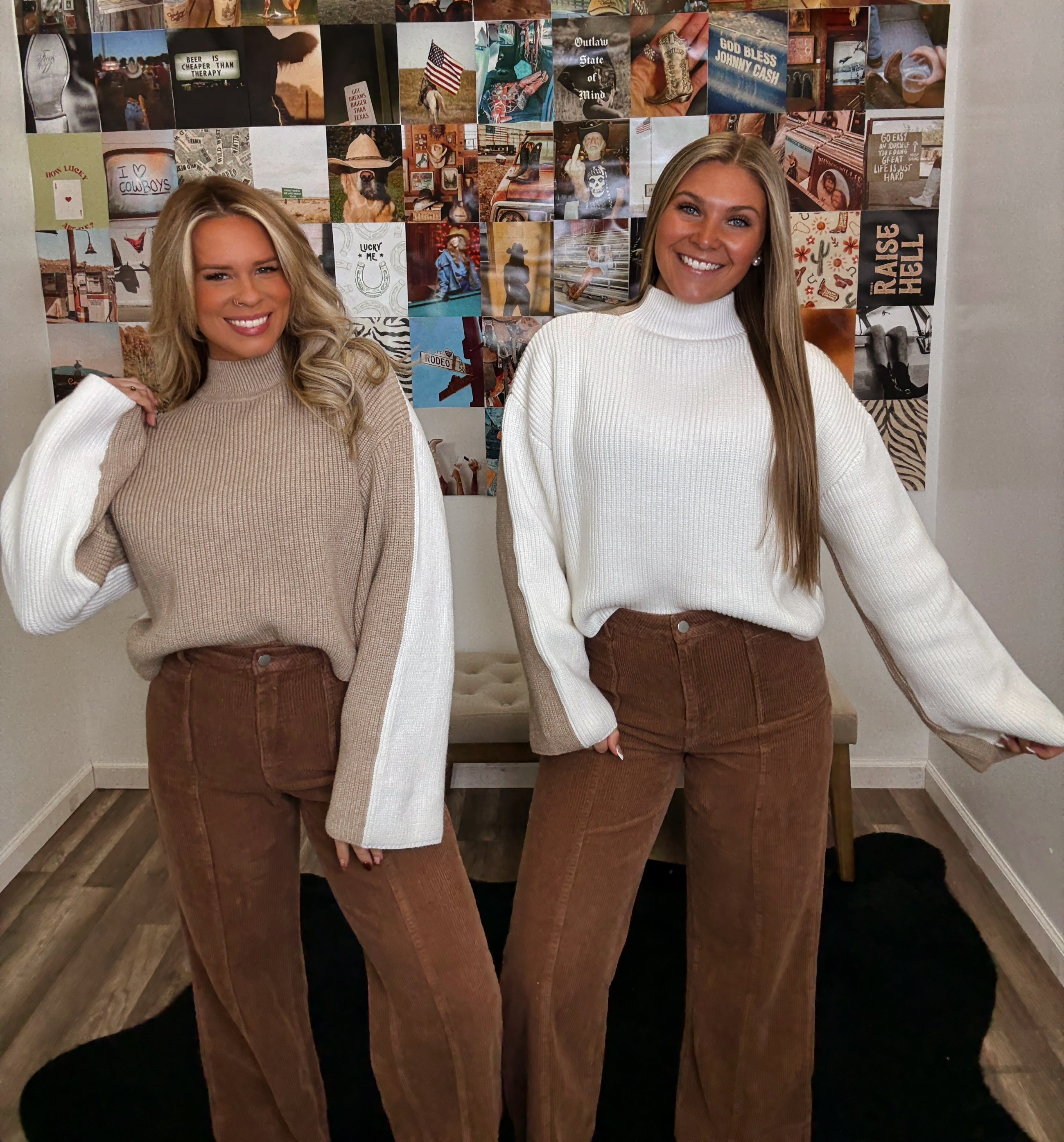 The Rainey Two Toned Sweater