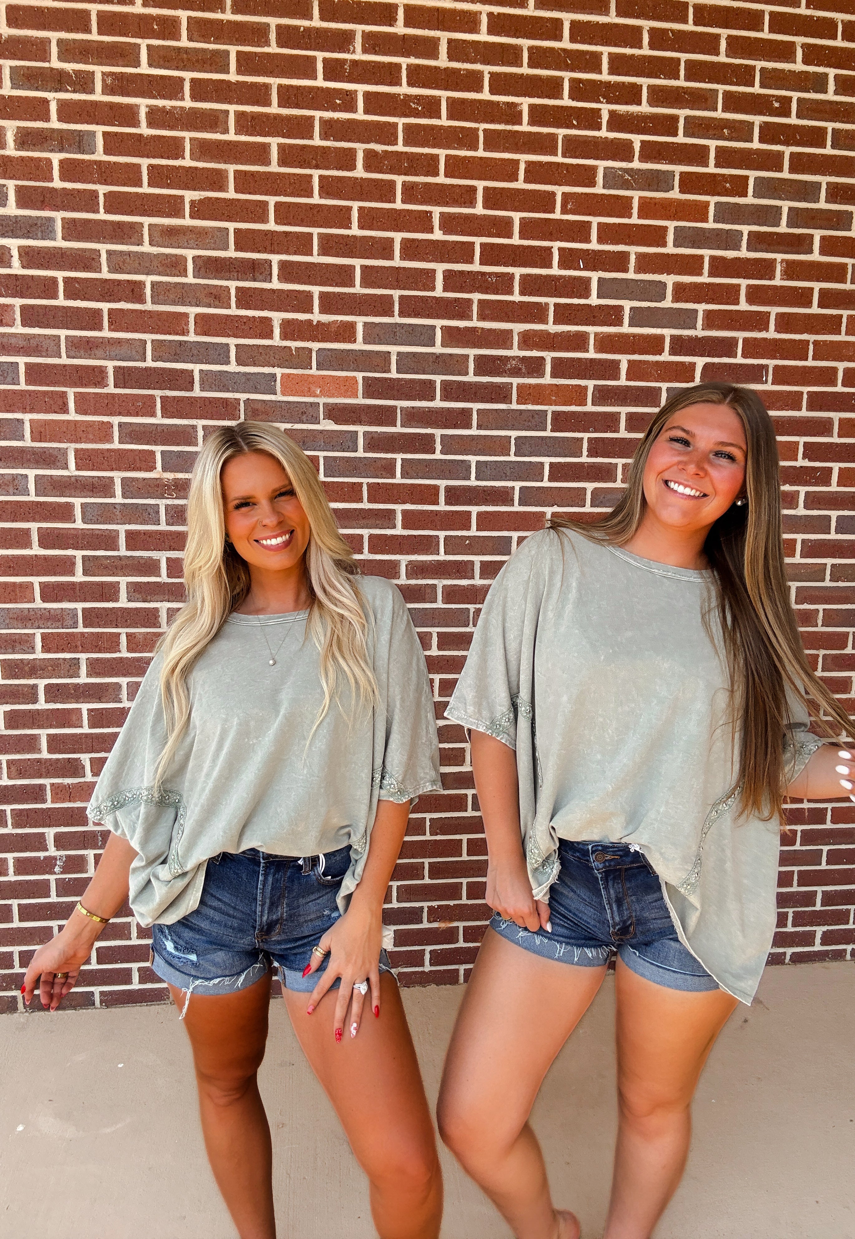 The Sage Studded Top