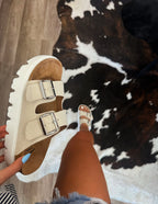 The Naomi Sandals- Cream