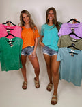 Soakin Up The Sun Mineral Washed V-Neck Tee