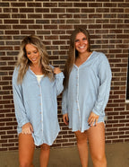 Rosy Denim Mini Dress