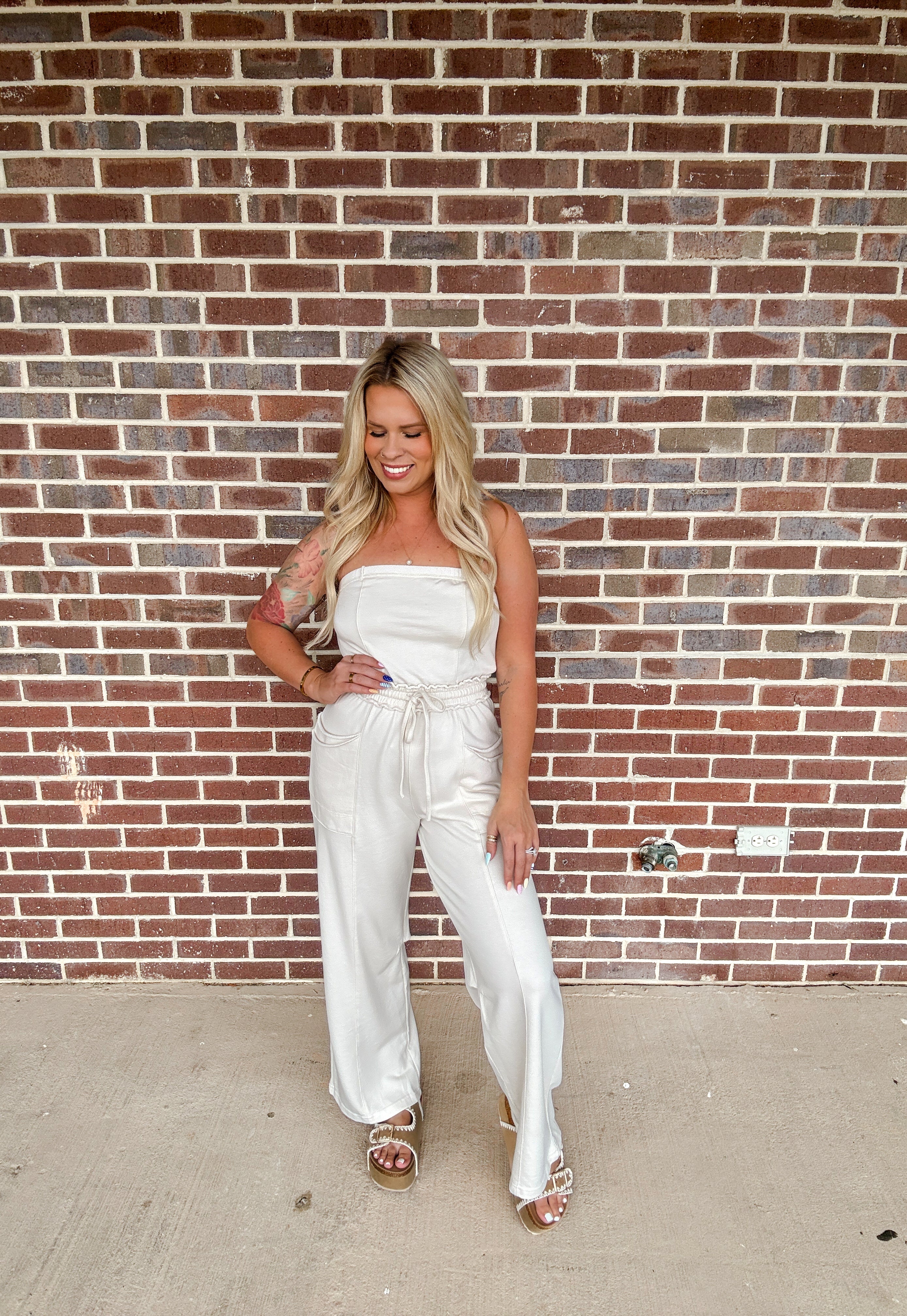 Riley Jumpsuit- Oatmeal