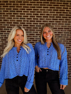 The Ivy Sweater- Blueberry