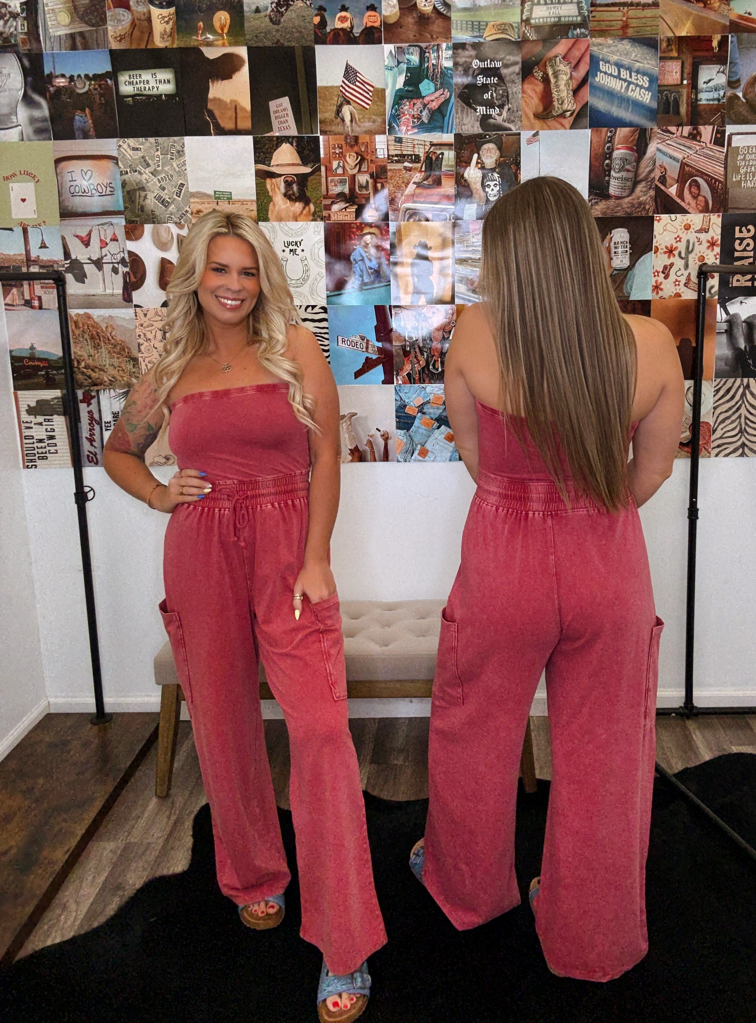 Forevermore Jumpsuit- Red