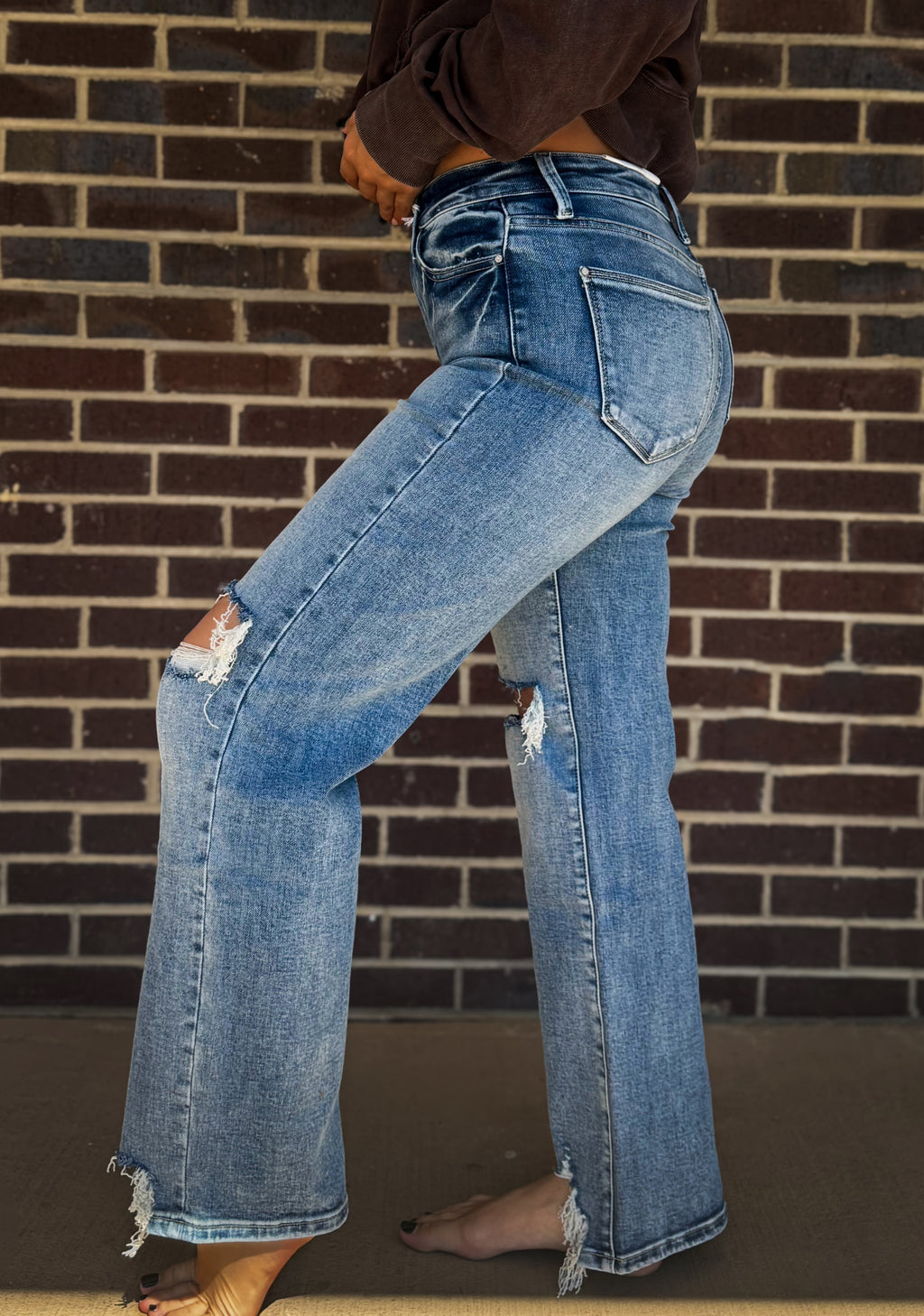 The Lane Cropped Wide Leg Denim