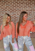 The Dolly Coral Top