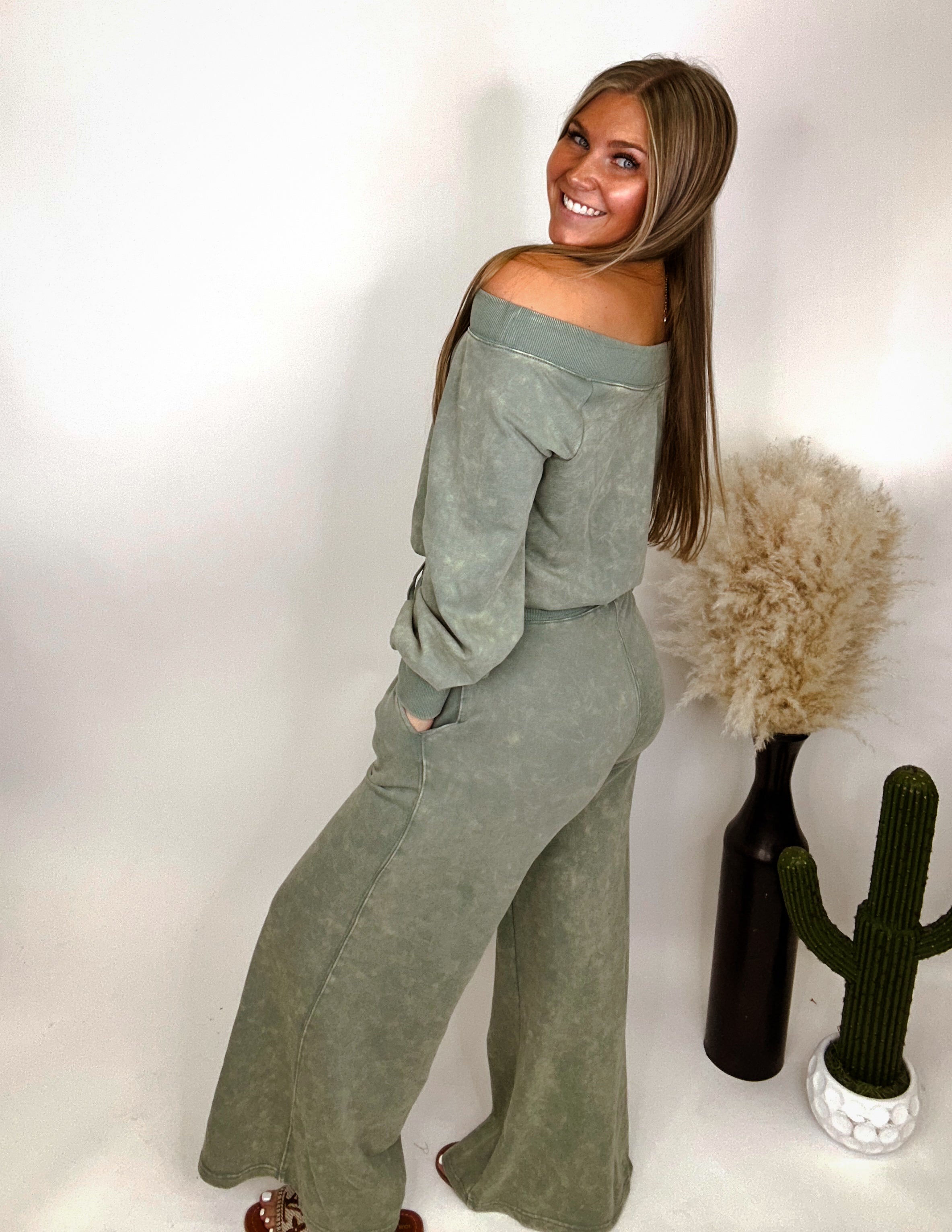 The Stella Jumpsuit- Sage
