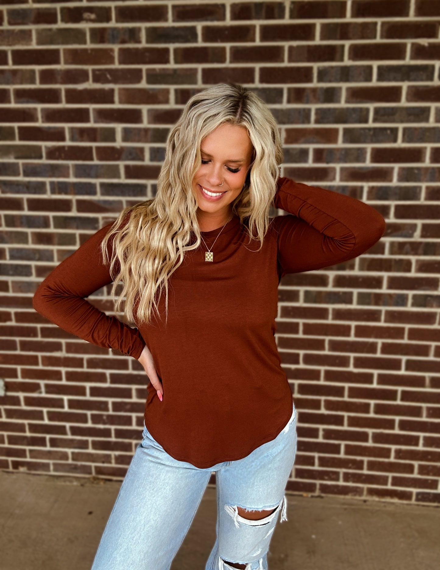 The perfect basic top- Brown