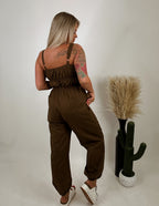 The Gema Jumpsuit- Brown