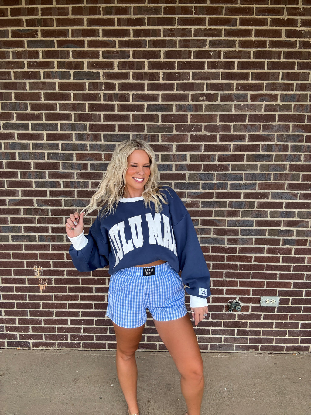 Varsity Blue Mockneck