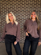 The Loretta Henley- Dark Brown