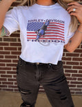 Upcycled Harley Freedom Tee- Large