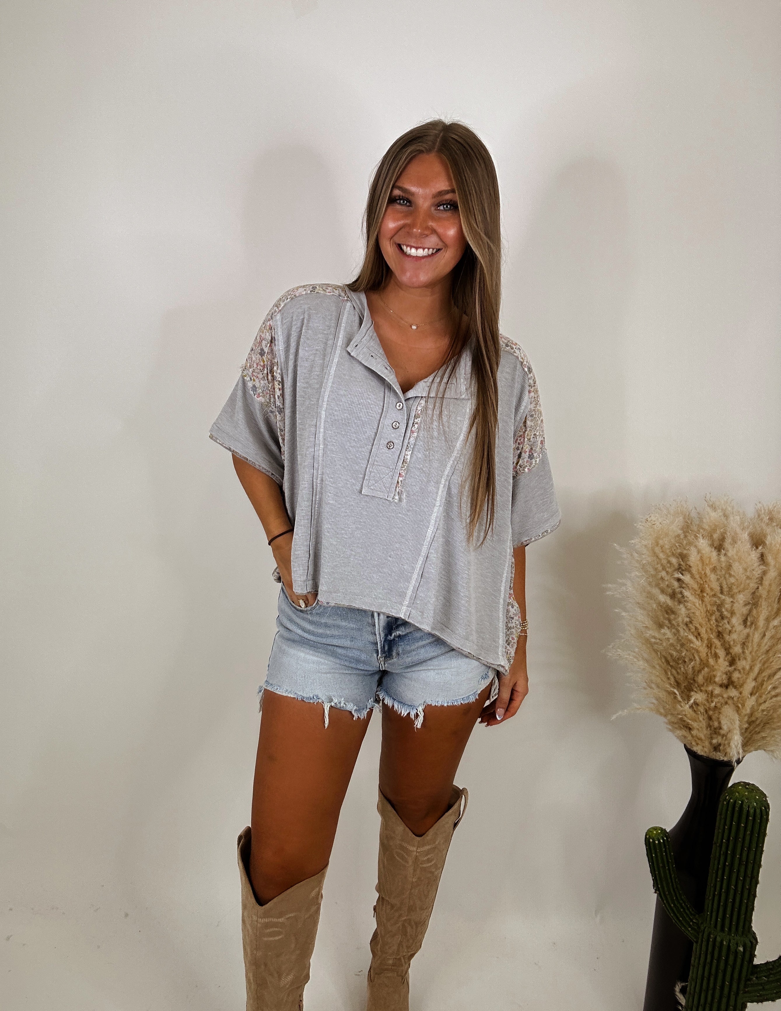 The Hilton Top- Grey