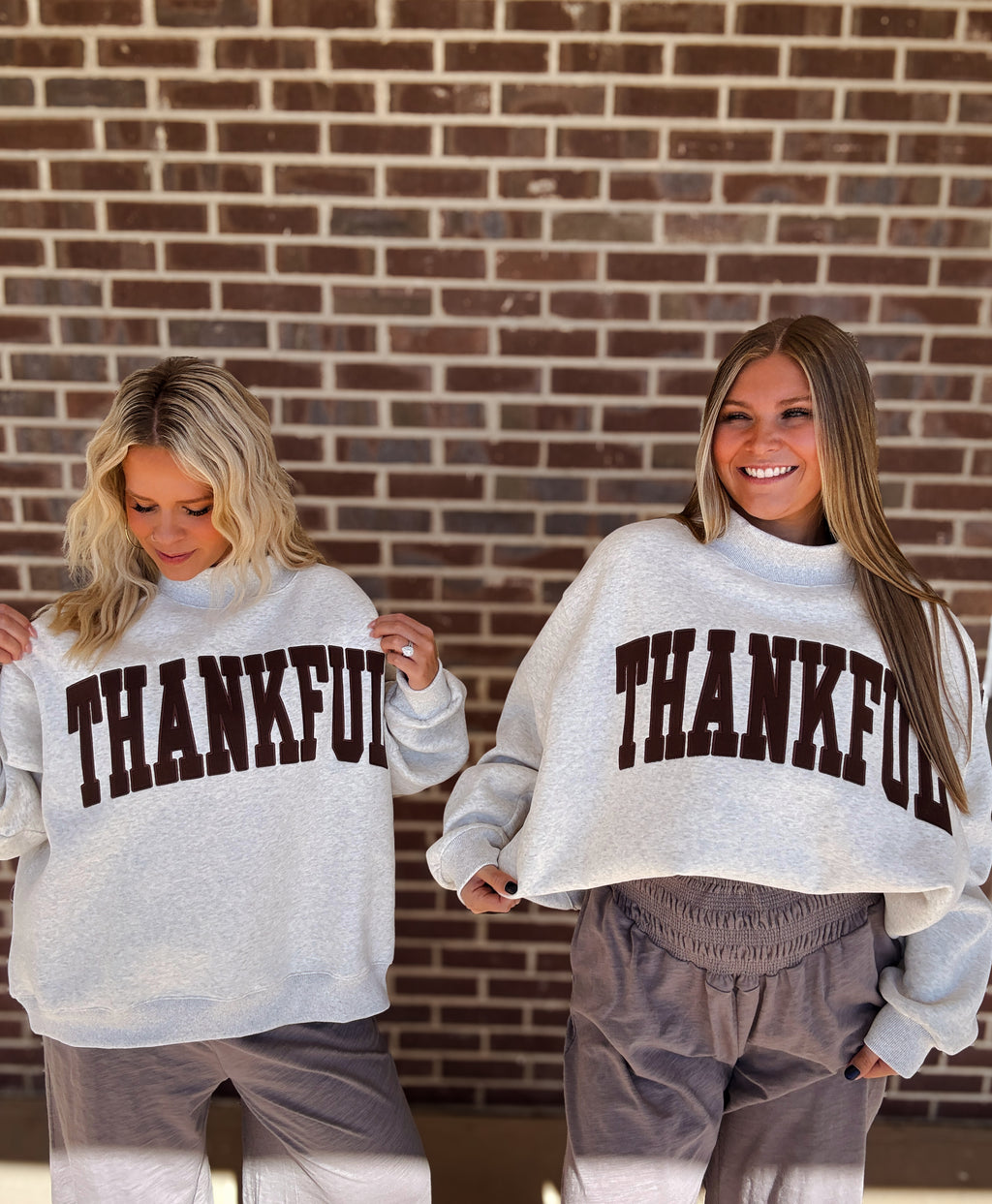 Thankful Embroidered Mockneck
