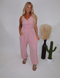 The Quinn Jumpsuit- Mauve