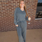The Ivy Wide Leg Pants- Teal