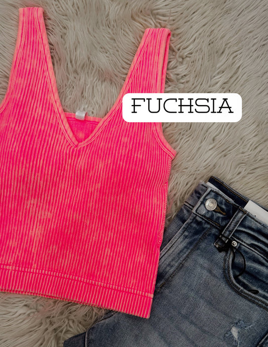 The Sunny seamless tank- fuchsia