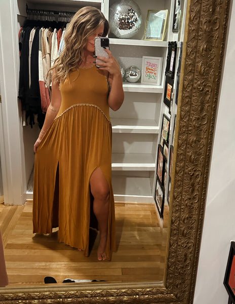 The Dolly Dress in Camel