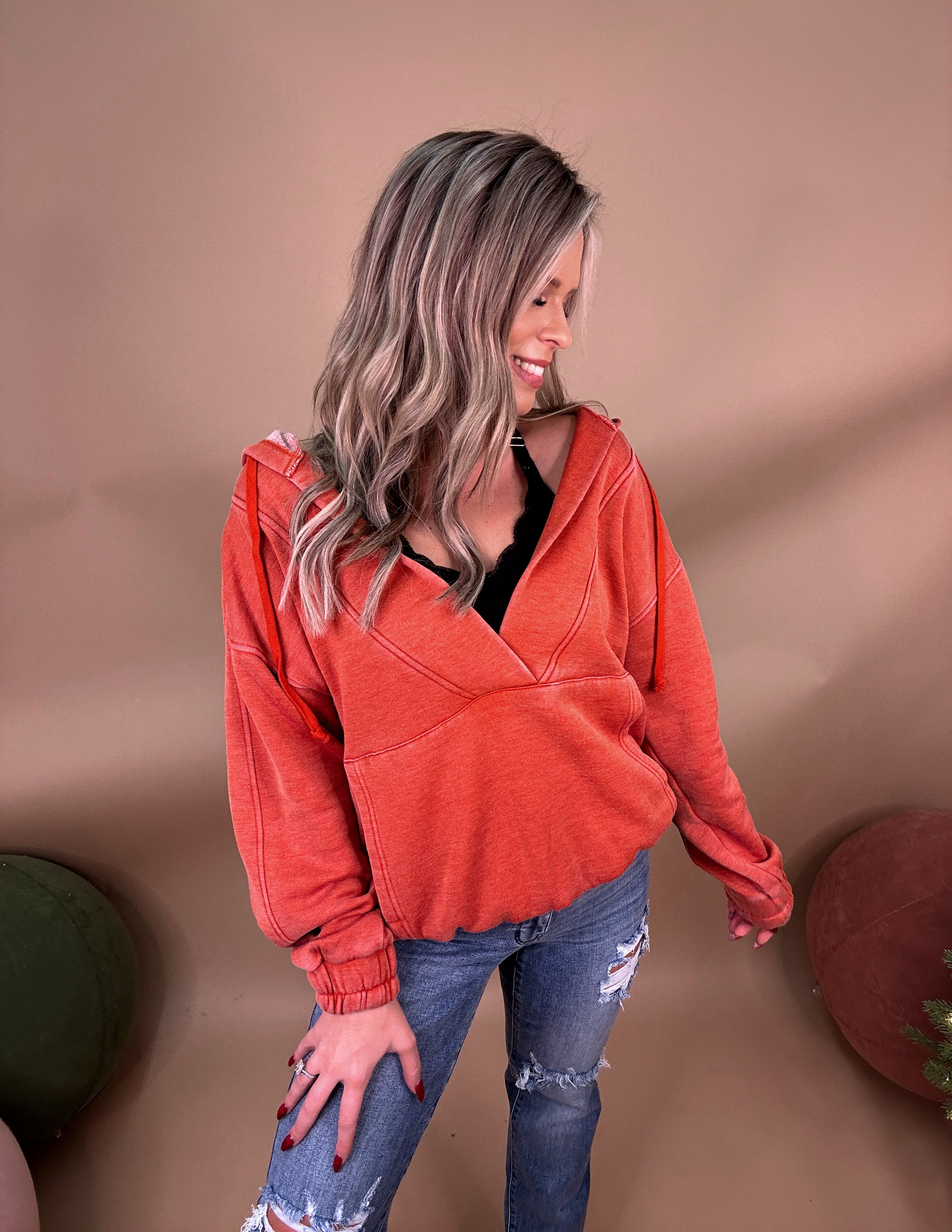 Bestie Girl Hoodie- Burnt Orange