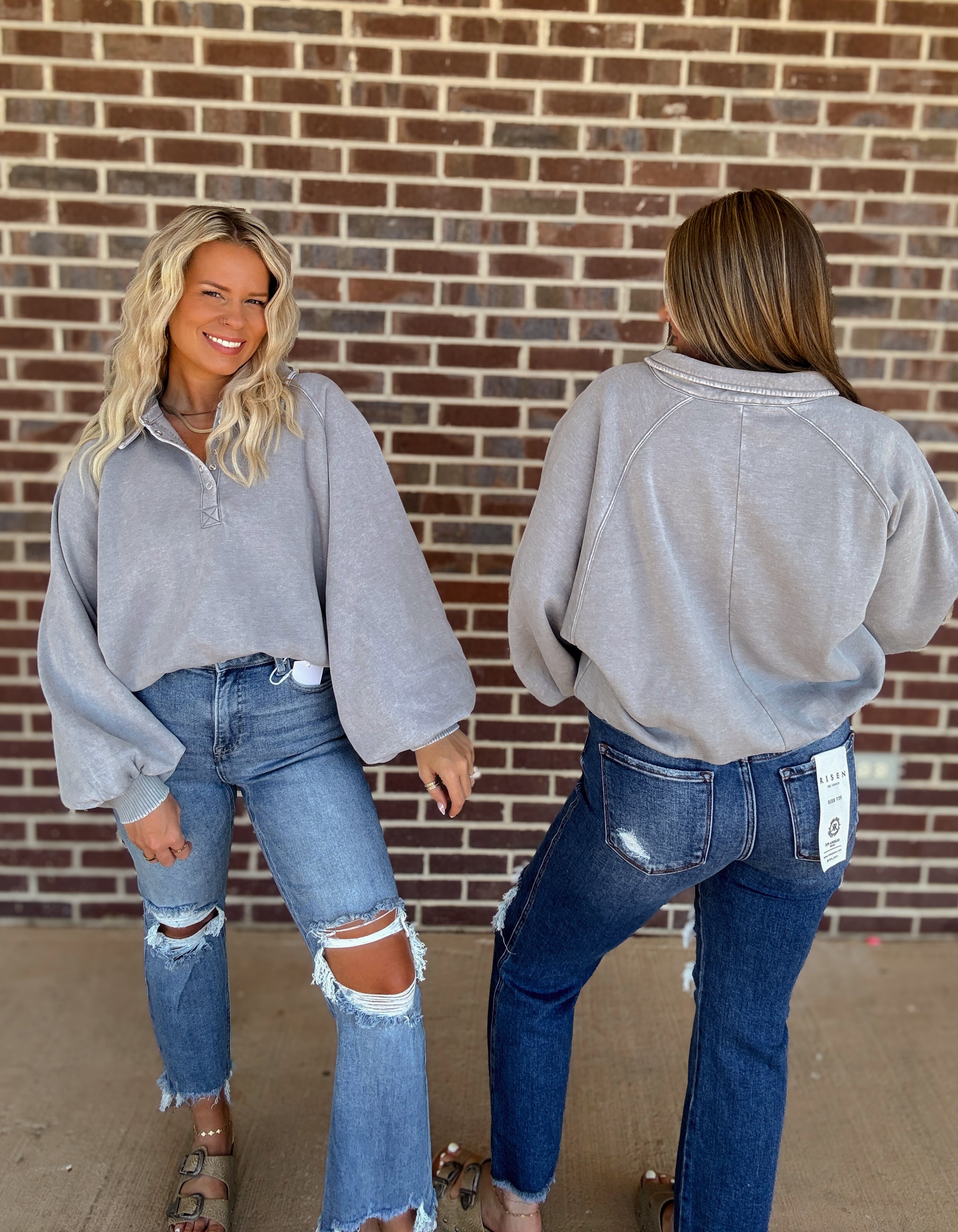 The Ellie Pullover- Sleet