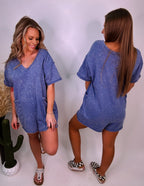 The Rae Romper- Denim