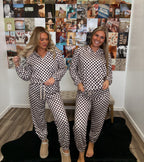 Your Best Days Checkered Jogger Set