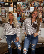 Things To Do Striped Pullover