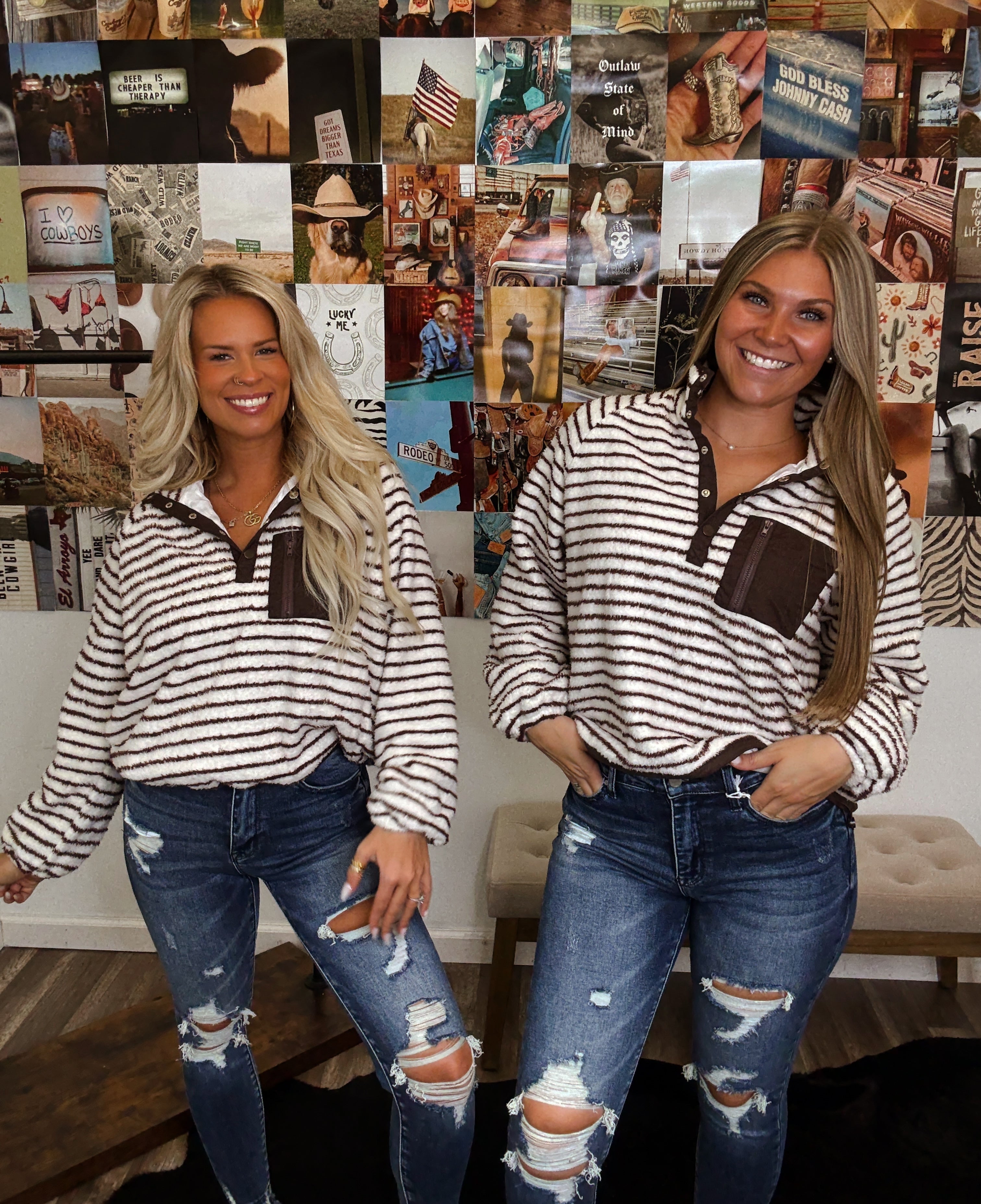 Things To Do Striped Pullover