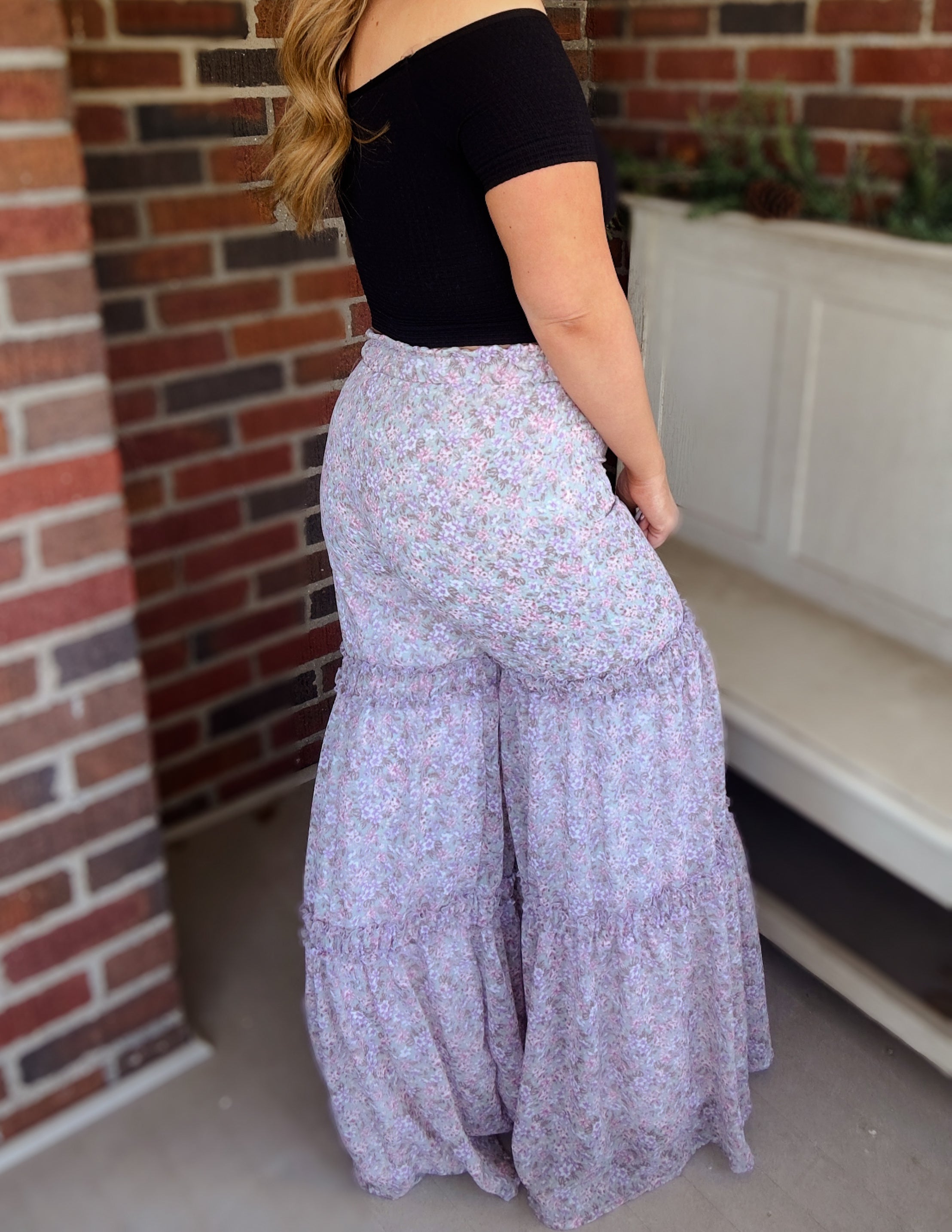 Wild boho palazzo pants- lavender