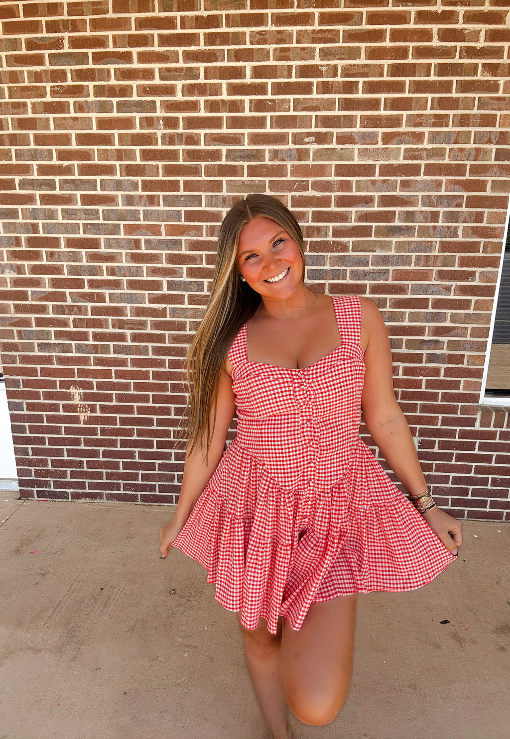 The Picnic Romper- Orange