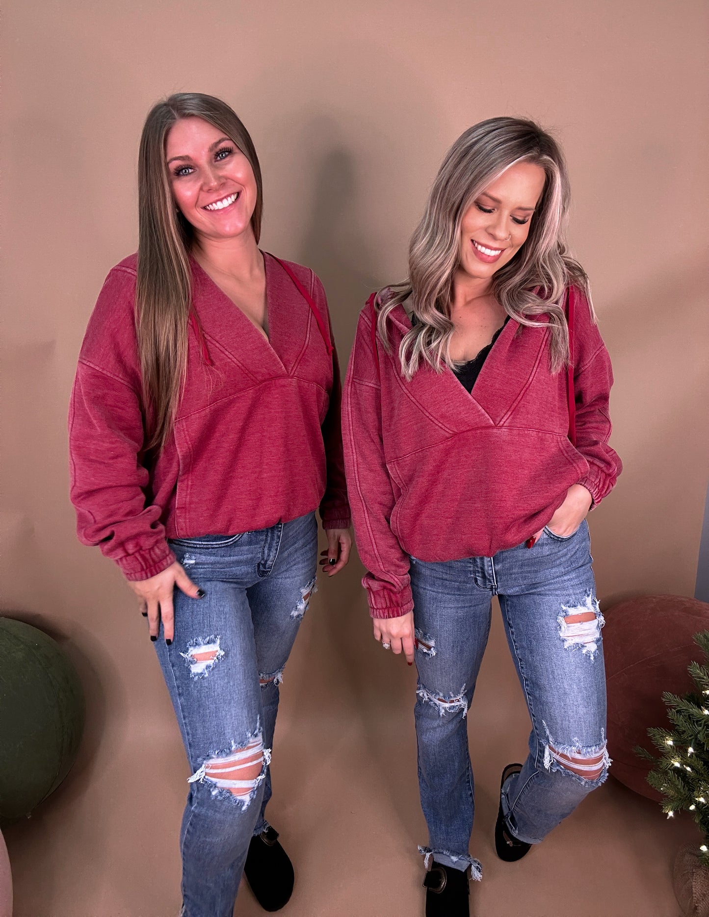 Bestie Girl Hoodie- Burgundy