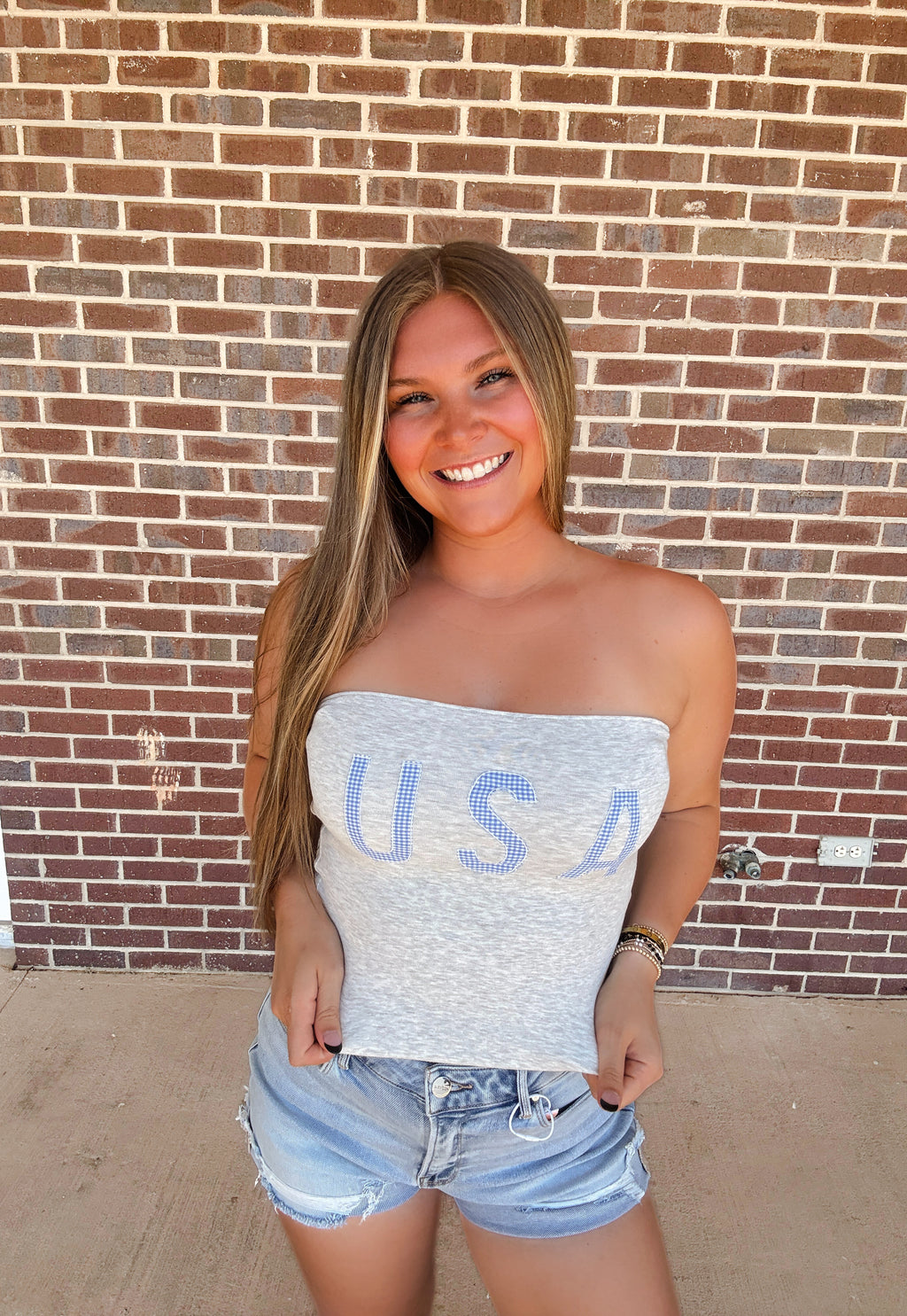 USA Patchwork Tube Top