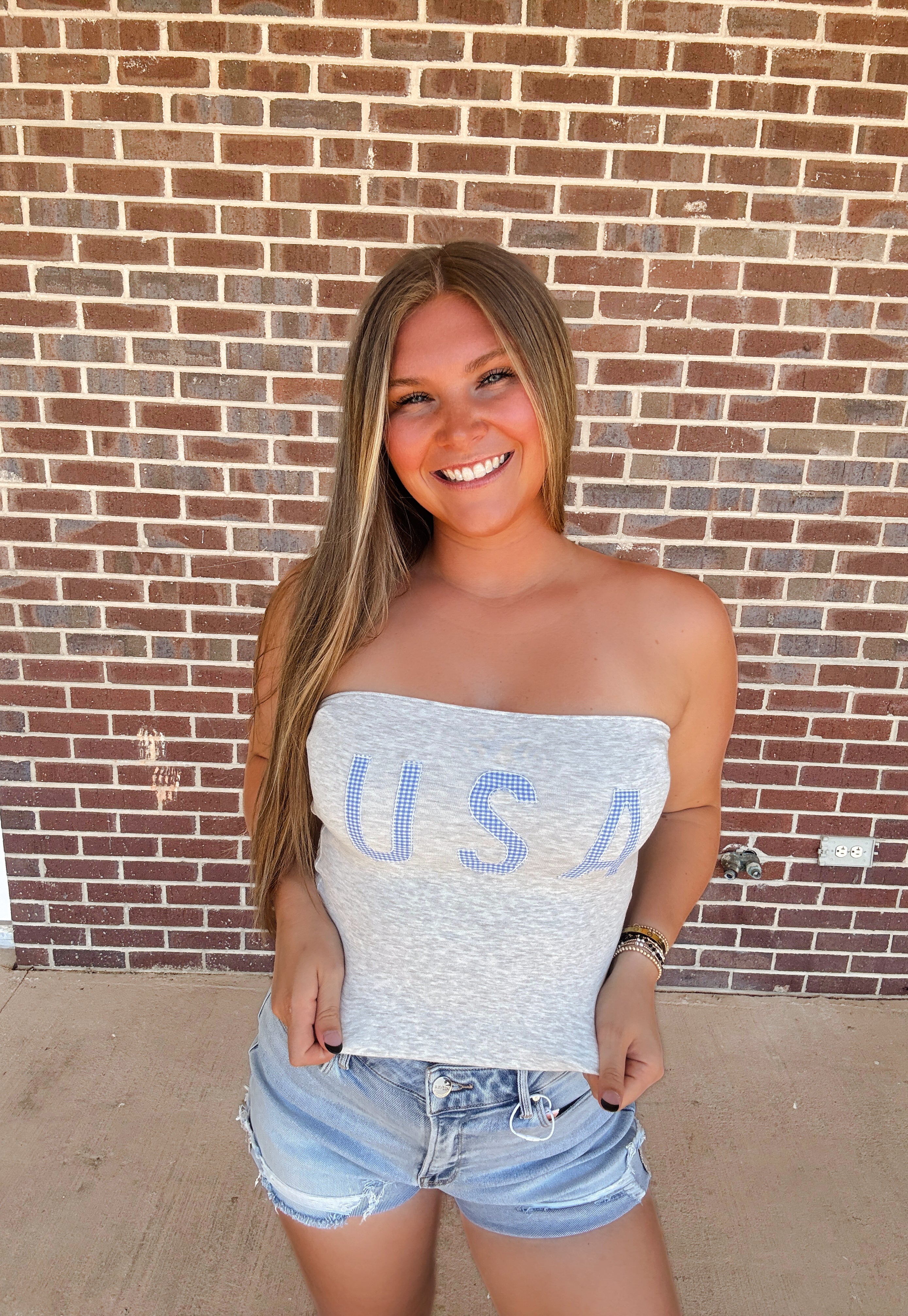 USA Patchwork Tube Top
