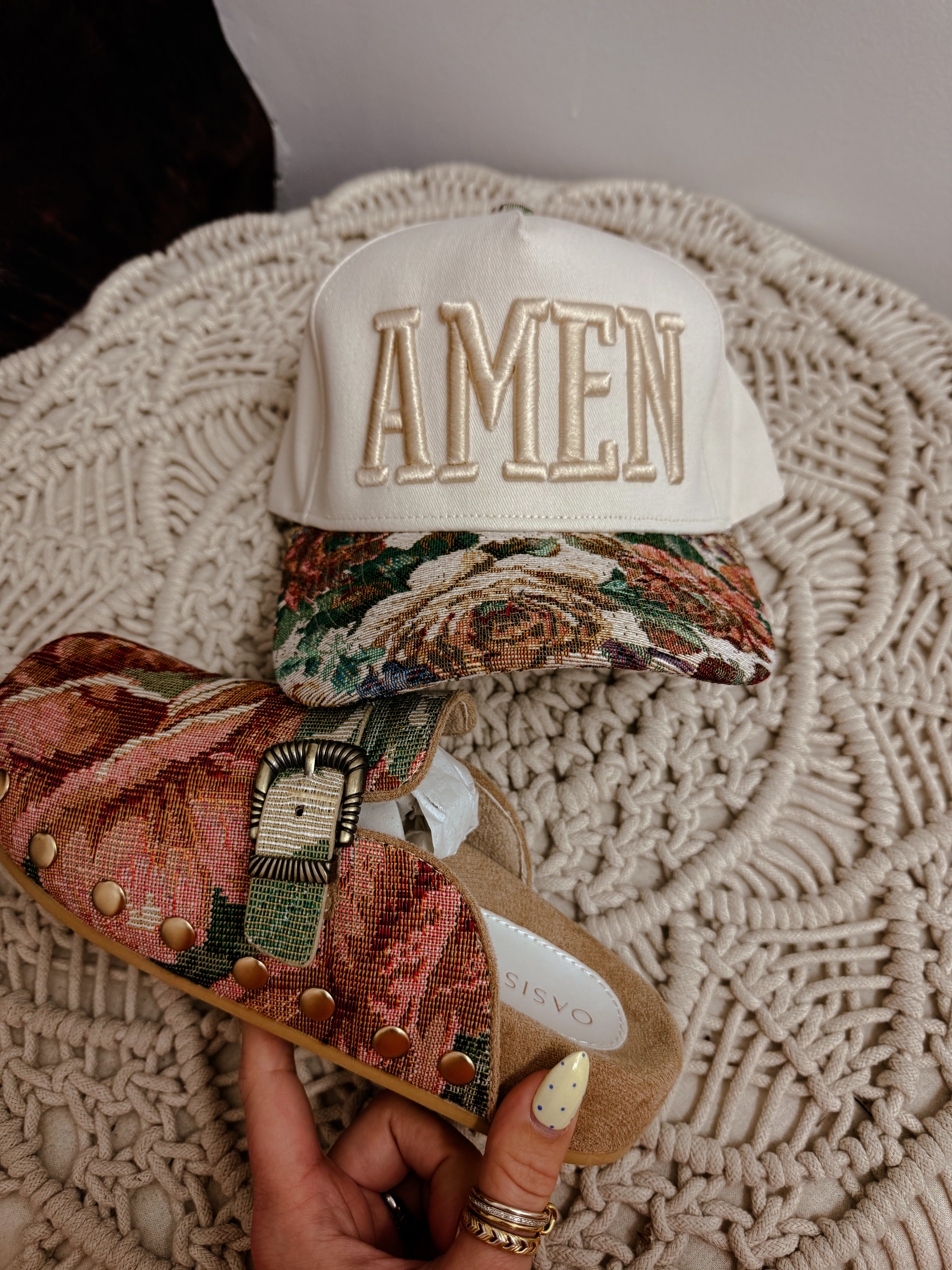 Amen Puff Embroidered Hat