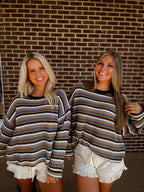 The Bonnie Brown Combo Sweater
