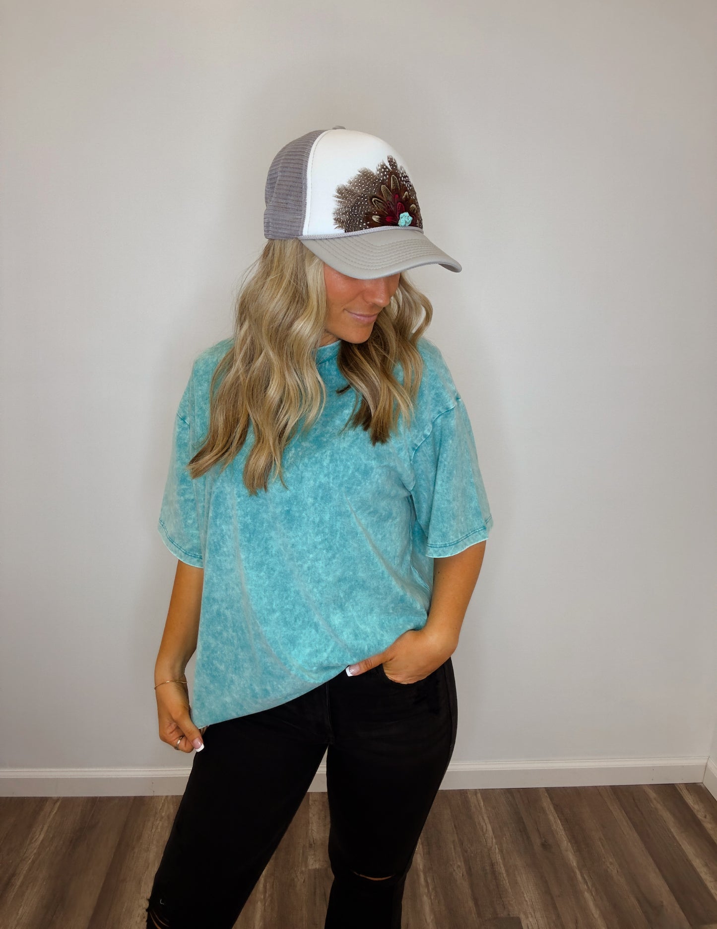 The Boyfriend tee- Teal