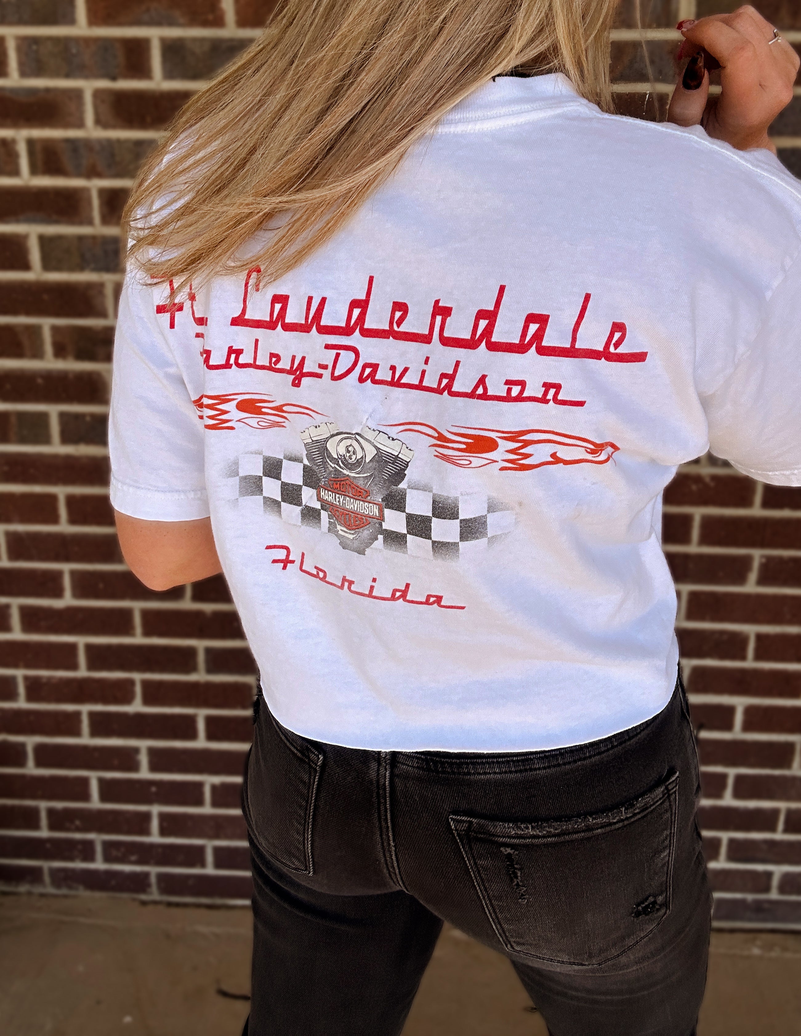 Upcycled Harley Freedom Tee- Large