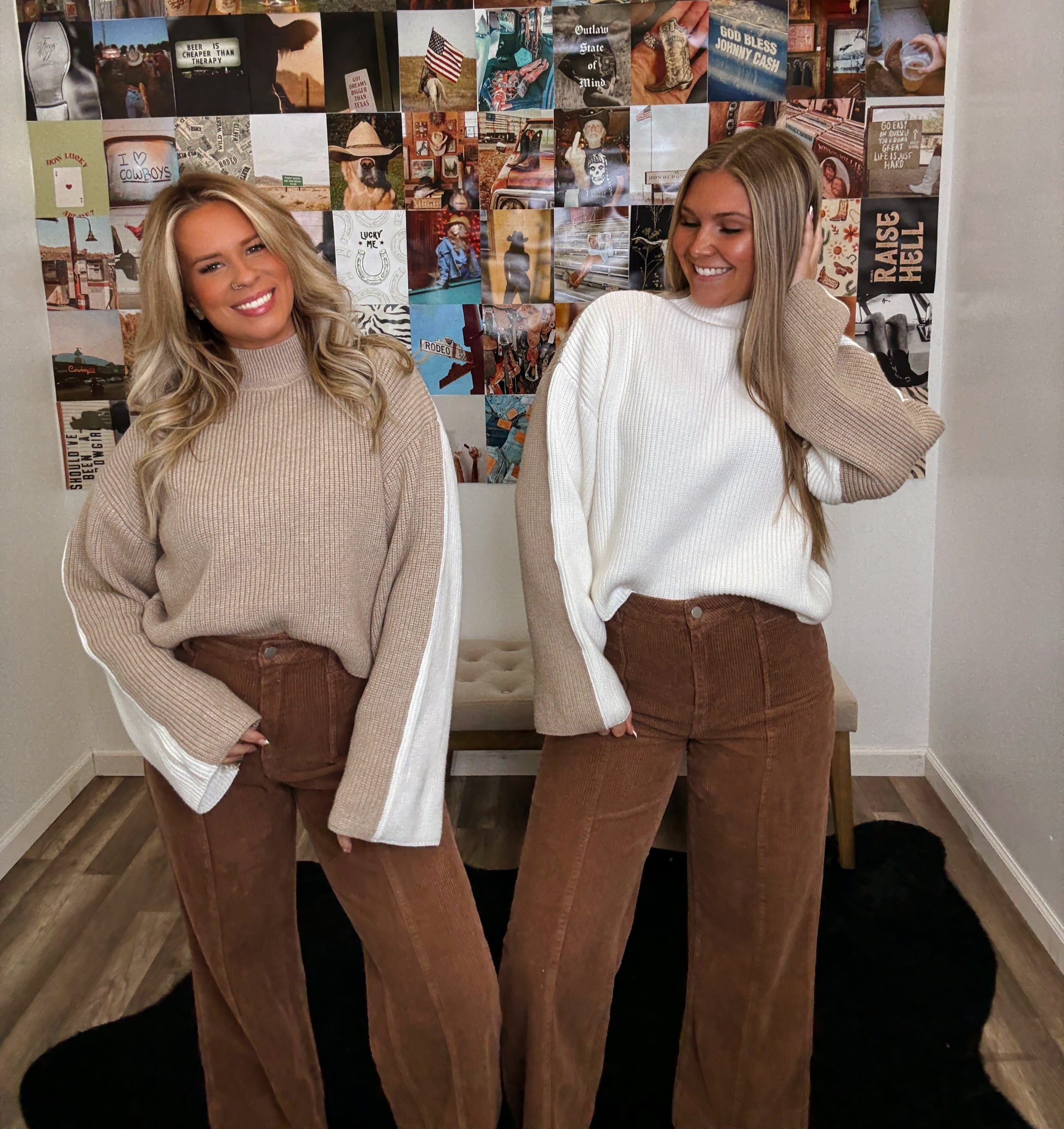 The Rainey Two Toned Sweater