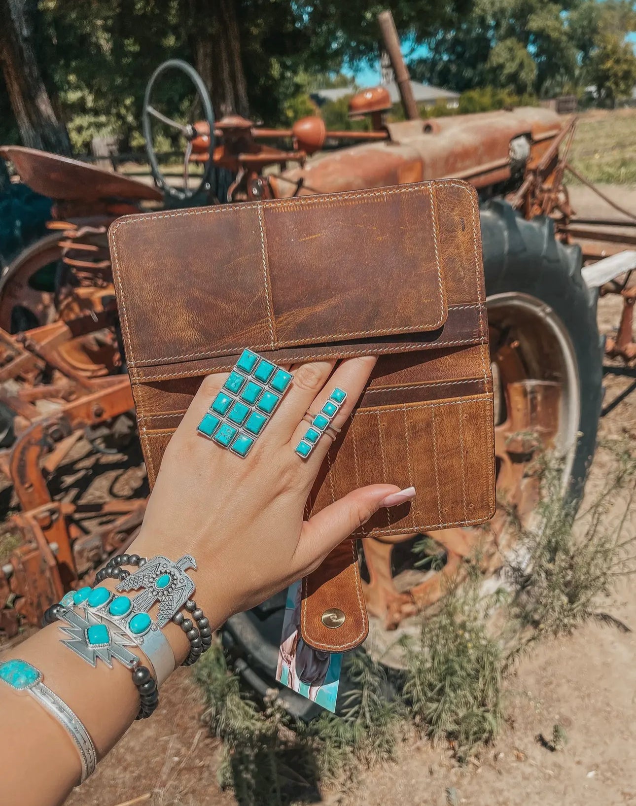 The Remington Cowhide Leather Tooled Wallet