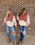 The Georgia Snap Color Block Pullover