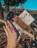 The Howdy Cowhide Leather Tooled Wallet